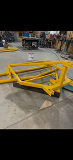 Finished yellow fabricated equipment component