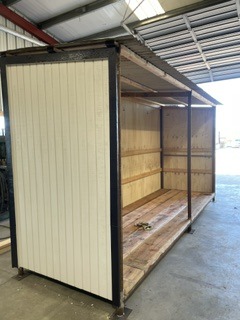 Custom utility trailer body under fabrication