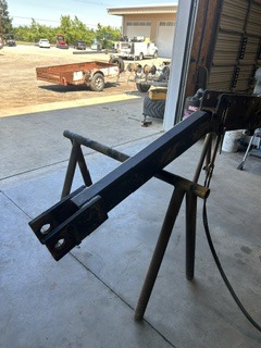 Finished black steel drawbar assembly