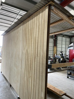 Utility trailer side and roof panel installation